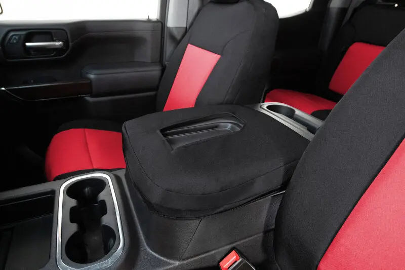 Covercraft 23-25 Ford F250-F550 Endura Precisionfit Custom Front Row Seat Covers - Red/Black 1
