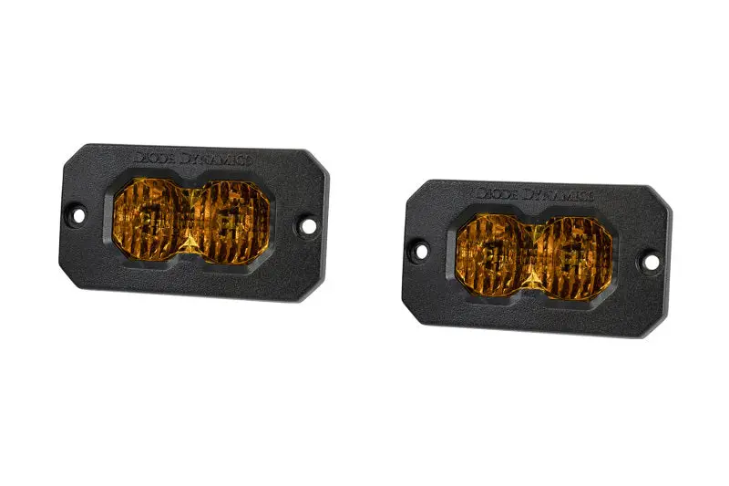 Diode Dynamics C2 2.0 Sport Yellow Combo Driving Lights – Flush-Mount Abl Pair 1