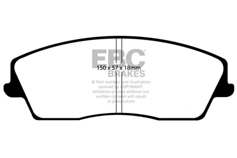 Ebc 05-09 Chrysler 300 2.7 Redstuff Front Brake Pads 1