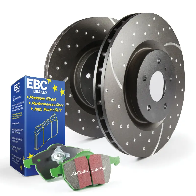 Ebc Greenstuff Brake Pad & Drilled & Grooved Rotor Kit – S10 Series 1