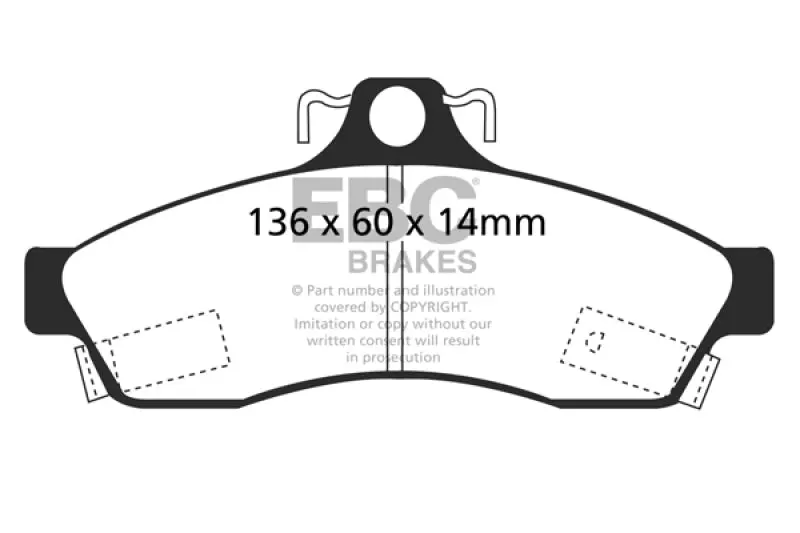 Ebc Greenstuff Rear Brake Pads For 1992–1996 Chevrolet Caprice Police Package (4.3L V8) 1