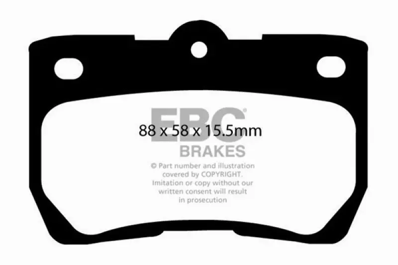 Ebc Ultimax2 Rear Brake Pads For 2006–2007 Lexus Gs300 (3.0L) 1