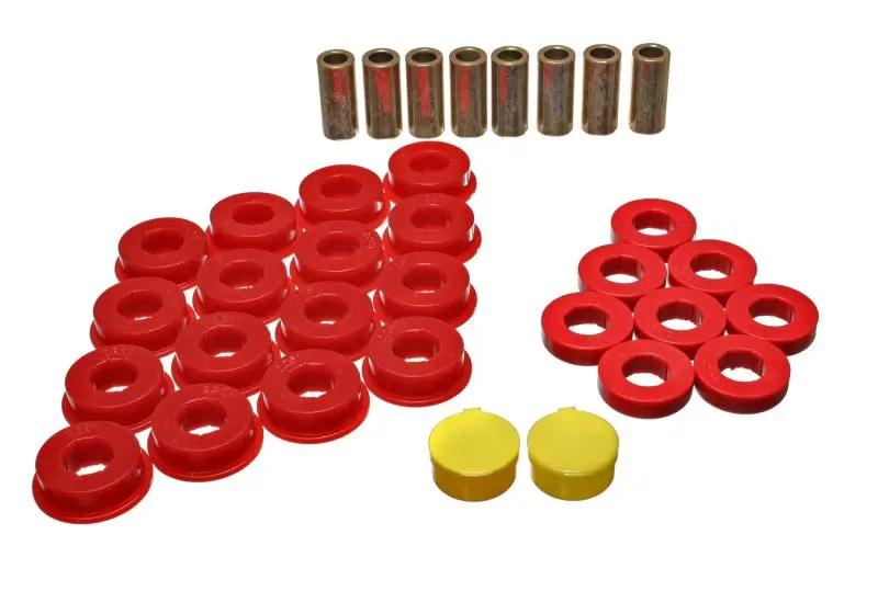 Energy Suspension 79-85 Mazda Rx7 Red Rear Control Arm Bushing Set 1