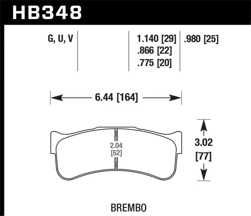 Hawk Brembo Dtc-70 Race Brake Pads – 1.140" Thickness, Optimized For Track Use 1