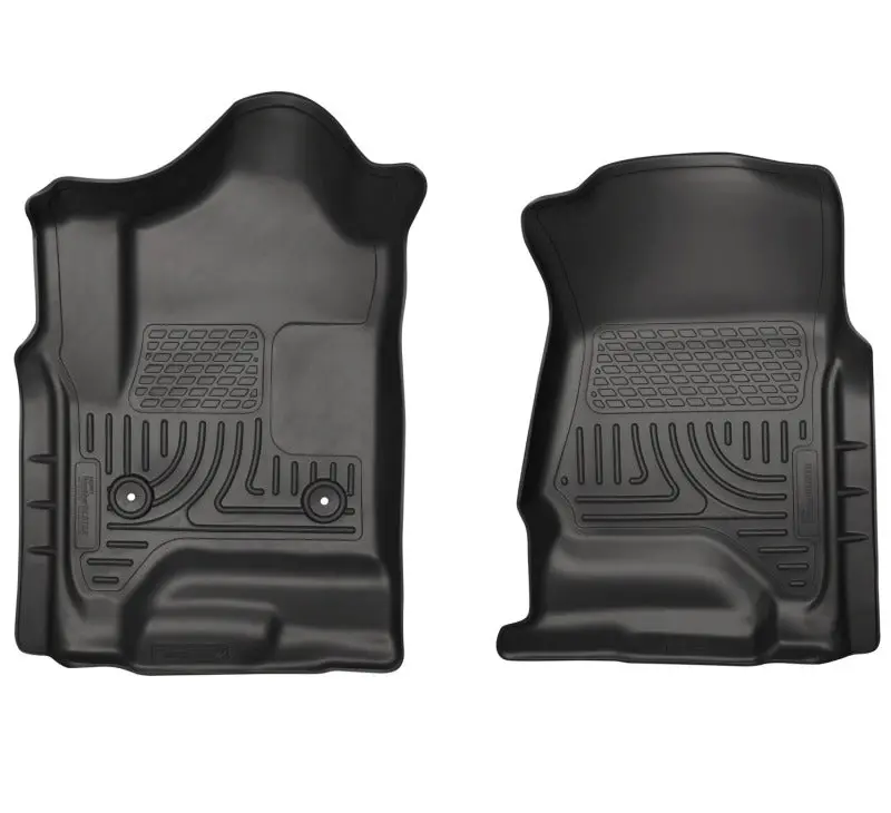 Husky Liners Weatherbeater Floor Liners – Front Row, Black, 2014 Chevrolet Silverado 1500 / Gmc Sierra 1500 1