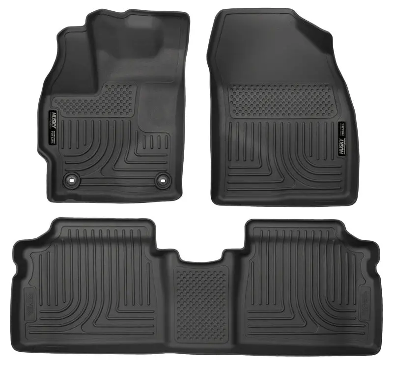 Husky Liners Weatherbeater Floor Mats For 2015 Toyota Prius – Front & Second Row, Black 1