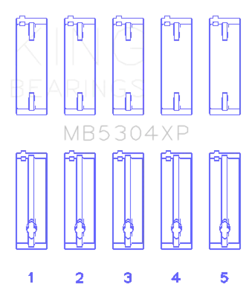 King Main Bearing Set For Mazda B6/B6-T/Zm/B3/B5 Engines (Stdx Size) 1