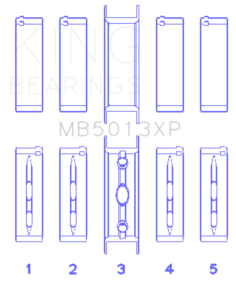 King Performance Main Bearing Set For Chevy Ls1, Ls6, And Ls3 Engines – Size 020 2