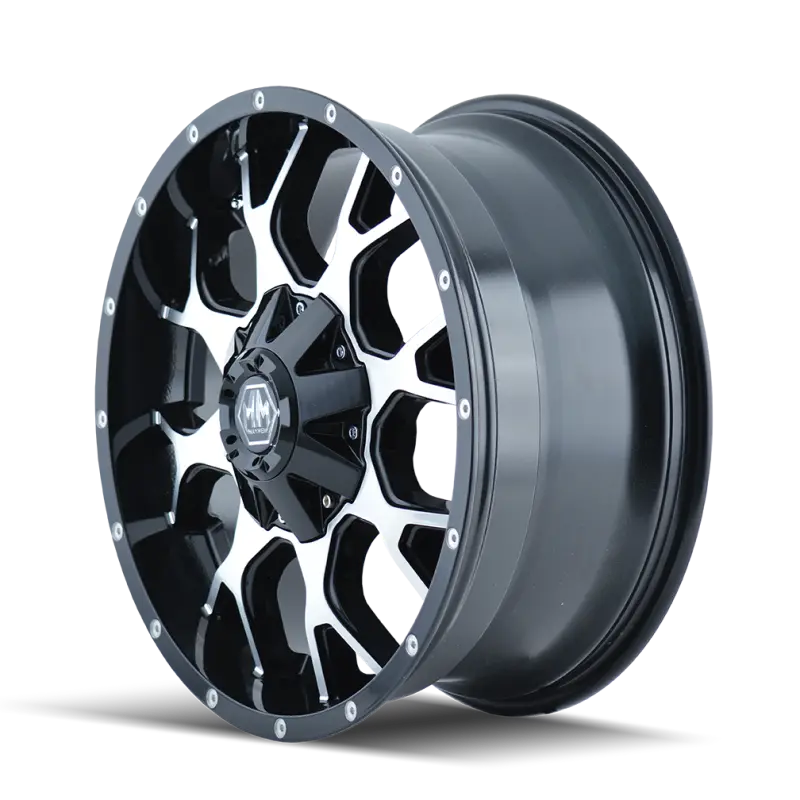 Mayhem 8015 Warrior 18X9-Inch Black/Machined Face Wheel – 6X135 Bolt Pattern, -12Mm Offset, 106Mm Hub Bore 2