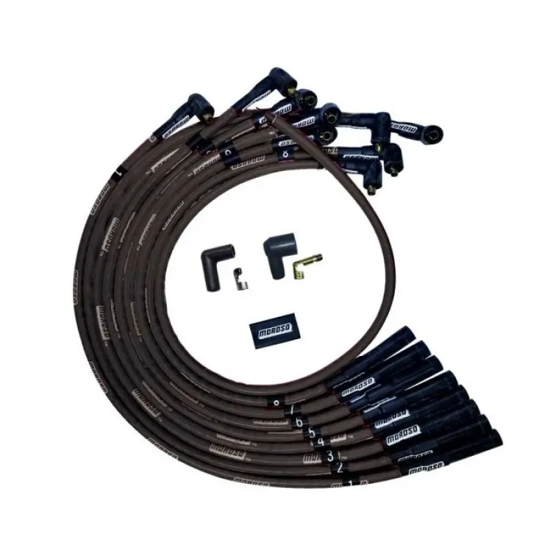 Moroso Bbc Ultra Spark Plug Wire Set – Non-Hei, Over-Valve-Cover Style, Black Sleeving 1