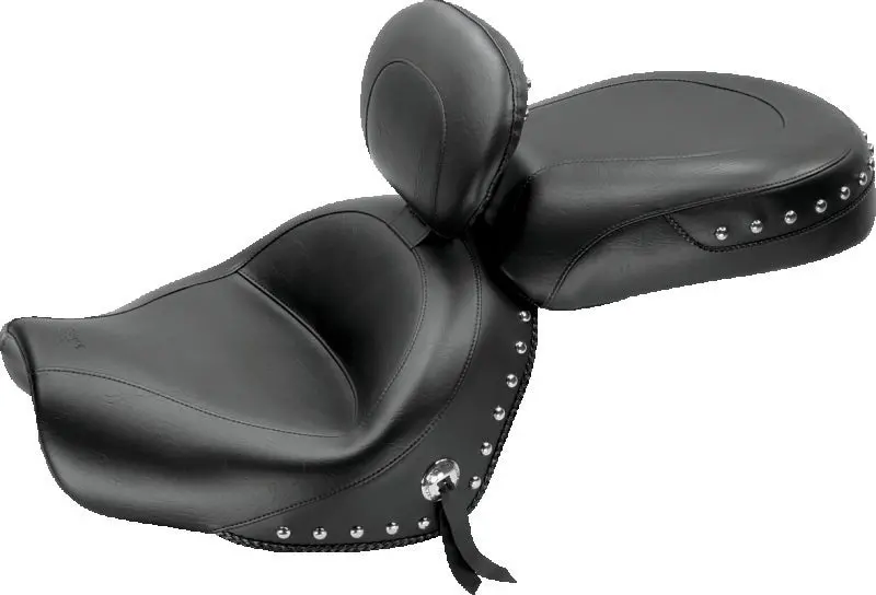 Mustang Two-Piece Touring Seat For Yamaha V-Star 950 (2009–2017) – Includes Driver Backrest Studs 1