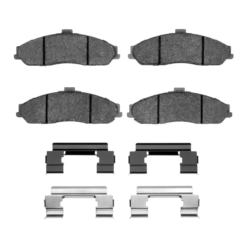 R1 Front Semi-Metallic Brake Pad & Hardware Kit For 2004–2009 Cadillac Xlr 1