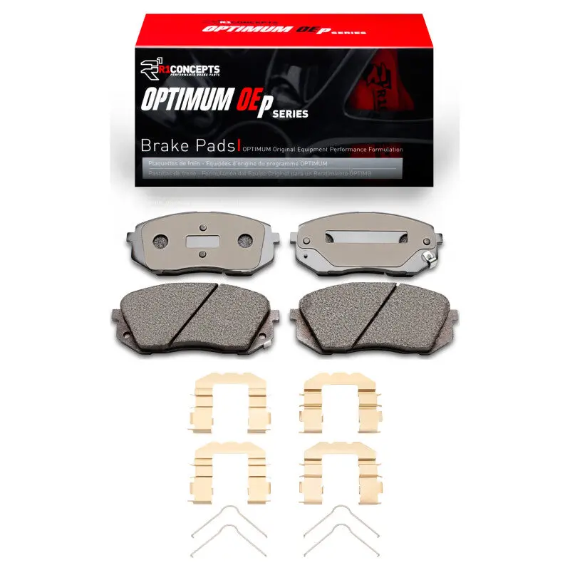 R1 Optimum Oe Front Brake Pad & Hardware Kit For 2007–2010 Kia Rondo (Canada Model) 1
