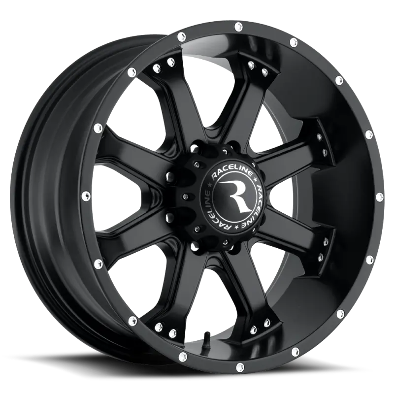 Raceline 991B Assault 18X9In / 8X165.1 Bp / 18Mm Offset / 125.2Mm Bore - Satin Black Wheel 1