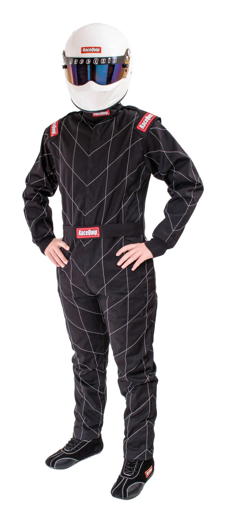 Racequip Chevron-1 Racing Suit – Black, Sfi 1 Certification, Size Xl 1