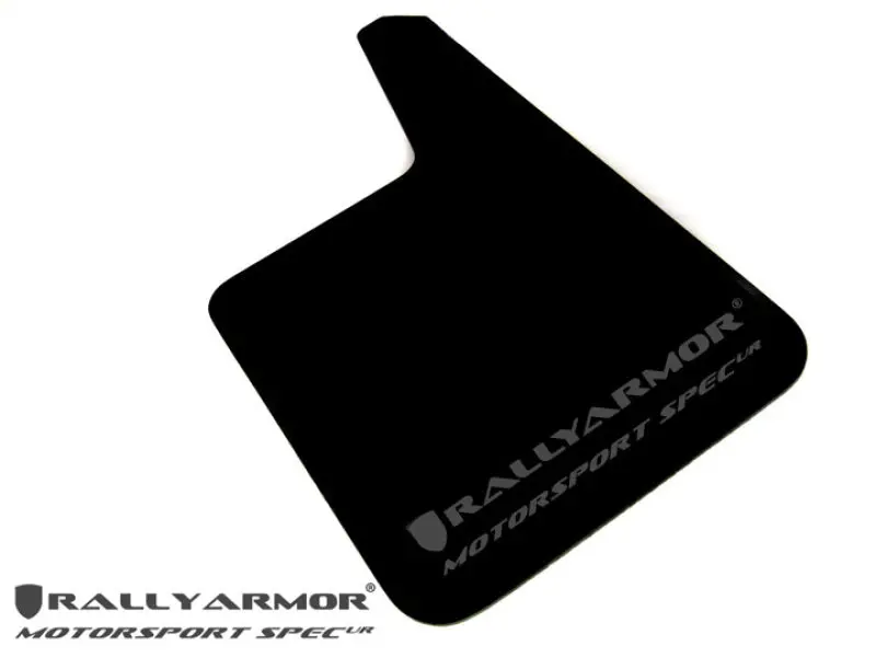 Rally Armor Motorsport-Grade Universal Mud Flap – No-Hardware Design, Black With Gray Logo 1