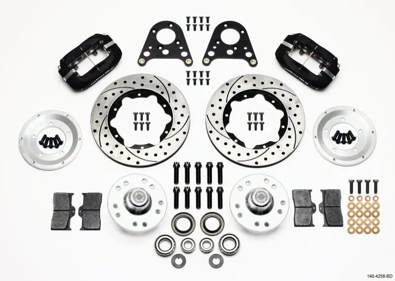 Wilwood Forged Dynalite Front Brake Kit With 10.75-Inch Drilled Rotors For Art Morrison Strut Applications 1