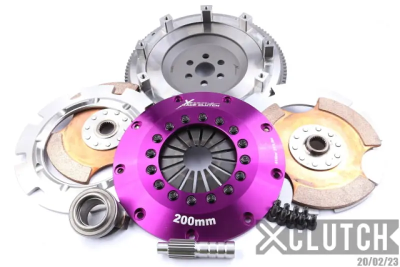 Xclutch 89-94 Mazda 323 1.8L 8In Twin Solid Ceramic Clutch Kit 1