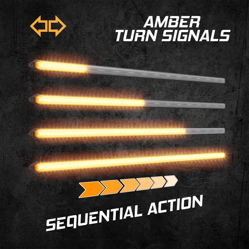 Xk Glow 11-Inch Switchback Led Grill Lights With Startup Animation And Sequential Turn Signals 1